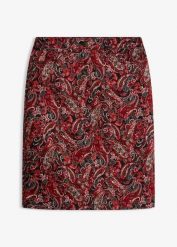 Spódnica z mieszanki bawełny ze stretchem. Czarne spódnice damskie bonprix, bez wzorów, z bawełny, eleganckie. Za 129.99 zł.