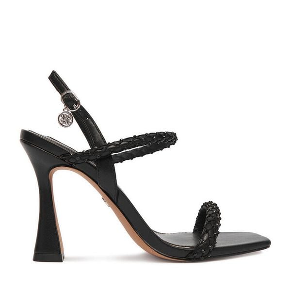 Sandały Nine West. Czarne sandały damskie Nine West, bez wzorów, bez obcasa, na szpilce, bez zapięcia. Za 166.99 zł.