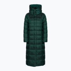 Kurtka puchowa damska CMP Coat Fix Hood. Zielone kurtki sportowe damskie CMP, na zimę, xs, bez wzorów, z puchu, bez ramiączek, bez kaptura, trekkingowe. Za 349.99 zł.
