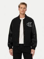 Calvin Klein Jeans Kurtka bomber LV04RF407G Czarny Regular Fit. Czarne kurtki męskie Calvin Klein Jeans, m, bez wzorów, z bawełny, bez kaptura. Za 799.99 zł.