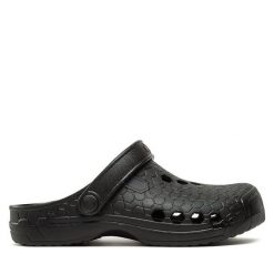 Klapki Dry Walker. Czarne klapki damskie Dry Walker, bez wzorów, bez obcasa, bez zapięcia. Za 69.99 zł.
