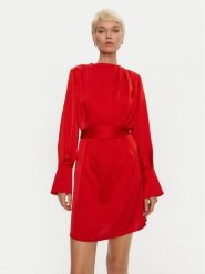 Lola Casademunt by Maite Sukienka koktajlowa MF2416003 Czerwony Regular Fit. Czerwone sukienki damskie Lola Casademunt by Maite, l, bez wzorów, z syntetyku, wizytowe, bez kołnierzyka, bez ramiączek. Za 389.99 zł.