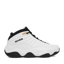 Buty do koszykówki SHAQ. Białe buty sportowe męskie Shaq, bez wzorów, bez zapięcia, do koszykówki. Za 369.99 zł.