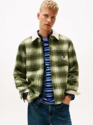 Tommy Jeans Męska kurtka przejściowa Mężczyźni zielony w kratkę, XXL. Zielone kurtki męskie Tommy Jeans, m, bez wzorów, z jeansu, bez kaptura. Za 649.95 zł.