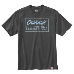 Koszulka sportowa męska T-shirt Carhartt Heavyweight Crafted. Szare koszulki sportowe męskie Carhartt, m, bez wzorów, bez ramiączek, trekkingowe. Za 101.99 zł.