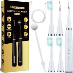 Heckermann Szczoteczka do zębów + scaler Heckermann LC-H156 Biała. Białe szczoteczki elektryczne Heckermann. Za 41.99 zł.