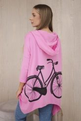 Bluza z nadrukiem roweru jasno różowa. Czerwone bluzy damskie KESI, l, bez wzorów, z bawełny, bez ramiączek, z kapturem. Za 218.51 zł.
