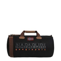Torba sportowa Napapijri Bering 3. Czarne torby podróżne damskie Napapijri, bez wzorów, z bawełny, na ramię. Za 519.00 zł.