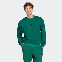 Bluza męska ADIDAS Gym & Pilates. Czerwone bluzy męskie Adidas, m, bez wzorów, z bawełny, sportowe, bez ramiączek, bez kaptura. Za 139.99 zł.