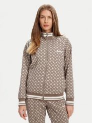 Guess Bluza V5YQ03 KB212 Brązowy Regular Fit. Brązowe bluzy damskie Guess, xxs, z aplikacjami, z syntetyku, bez ramiączek, bez kaptura. Za 329.99 zł.
