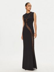 PINKO Sukienka wieczorowa Capezzana 102844 A1JR Czarny Regular Fit. Czarne sukienki damskie Pinko, bez wzorów, z syntetyku, wizytowe, bez kołnierzyka, bez ramiączek. Za 1,719.00 zł.