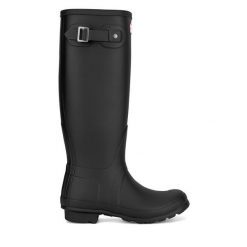 Kalosze Hunter. Czarne kalosze damskie Hunter, bez wzorów, bez zapięcia. Za 419.99 zł.