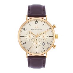 Rhodenwald & Söhne Chronograf Arakon żółte złoto Skóra naturalna Brazowy Zegarki męskie 1 ct Męskie. Brązowe, analogowe zegarki męskie Rhodenwald & Söhne, z aplikacjami, z koronki, z mosiądzu. Za 669.99 zł.