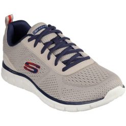 Buty sportowe męskie Skechers Track Leshur. Brązowe buty sportowe męskie Skechers, bez wzorów, bez zapięcia. Za 297.65 zł.
