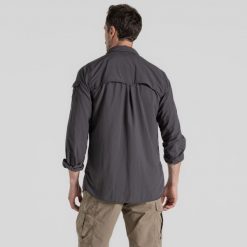 Koszula przeciw komarom męska Craghoppers NosiLife Adventure LS Shirt III. Szare koszule męskie Craghoppers, m, bez wzorów, casualowe, bez kołnierzyka, bez ramiączek. Za 403.99 zł.