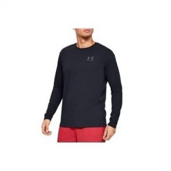 Koszulka sportowa męska Under Armour Sportstyle Left Chest LS. Czarne koszulki sportowe męskie Under Armour, m, bez wzorów, bez ramiączek, na fitness i siłownię. Za 208.00 zł.