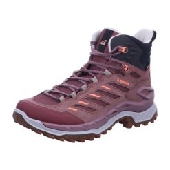 Buty trekkingowe damskie Lowa Innovo Mid Gtx. Czerwone obuwie trekkingowe damskie Lowa, z materiału, za kostkę, bez zapięcia. Za 959.00 zł.