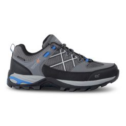 Buty turystyczne męskie Samaris III Low. Niebieskie buty zimowe męskie Regatta, bez wzorów, bez obcasa, bez zapięcia. W wyprzedaży za 269.99 zł.