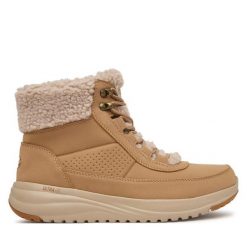 Trapery Skechers. Brązowe trapery damskie Skechers, bez zapięcia. Za 429.99 zł.