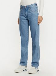 Wrangler Jeansy Sunset 112356412 Niebieski Straight Fit. Niebieskie jeansy damskie Wrangler, bez wzorów, z jeansu. Za 299.00 zł.