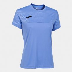 Koszulka do tenisa damska Joma Montreal. Niebieskie bluzki damskie Joma, xl, bez wzorów, sportowe, bez kołnierzyka, bez ramiączek. W wyprzedaży za 110.00 zł.