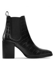 Rage Age Botki RA-67-06-000507 Czarny. Czarne botki damskie Rage Age, bez wzorów, ze skóry, bez obcasa, na słupku, bez zapięcia. Za 549.99 zł.