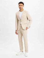 Finshley & Harding Garnitur - Oakland - Kalifornia Mężczyźni Slim Fit beżowy, 52. Brązowe garnitury męskie Finshley & Harding, m, bez wzorów, eleganckie. Za 1,049.95 zł.