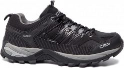 Buty trekkingowe męskie CMP Rigel Low Trekking Shoe Wp Nero/Grey r. 41 (3Q54457-73UC). Szare buty zimowe męskie CMP, bez wzorów, bez obcasa, bez zapięcia. Za 356.99 zł.