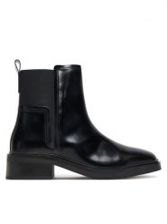 Tommy Hilfiger Sztyblety Minimal Abrasivato FW0FW08764 Czarny. Czarne botki damskie Tommy Hilfiger, bez wzorów, ze skóry, bez obcasa, na płaskiej podeszwie, bez zapięcia. Za 589.99 zł.
