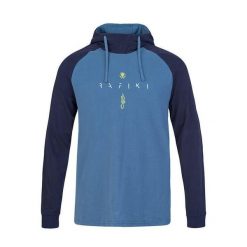 Bluza z kapturem Rafiki Traverse. Niebieskie bluzy męskie RAFIKI, bez wzorów, z kapturem, wspinaczkowe. Za 302.35 zł.