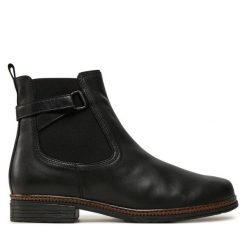Botki Gabor. Czarne botki damskie Gabor, bez wzorów, bez obcasa, na płaskiej podeszwie, bez zapięcia. Za 499.99 zł.