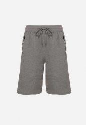 Ciemnoszare Klasyczne Dresowe Szorty z Bawełną Liraneve. Szare szorty męskie Born2be, bez wzorów, z bawełny, eleganckie. Za 44.99 zł.