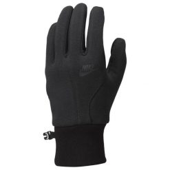 Męskie Rękawiczki Do Biegania Z Polaru ThermaFit. Czarne rękawiczki męskie Nike, bez wzorów, z polaru. Za 339.99 zł.
