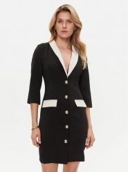 Rinascimento Sukienka koktajlowa CFC0019257002 Czarny Regular Fit. Czarne sukienki damskie Rinascimento, s, bez wzorów, z syntetyku, wizytowe, bez kołnierzyka, bez ramiączek. Za 589.99 zł.