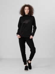4f Bluza polarowa damska H4L22-PLD352 Głęboka czerń r. XL. Bluzy damskie 4F, l, bez wzorów, z polaru, bez ramiączek, bez kaptura. Za 112.21 zł.