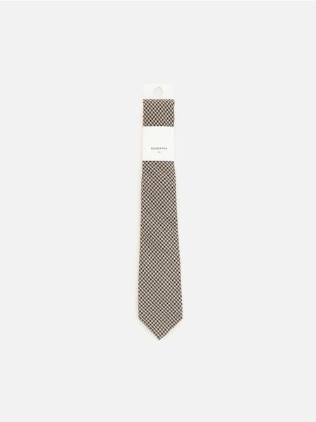 Krawat w pepitkę - wielobarwny. Krawaty i muchy Reserved, bez wzorów. Za 59.99 zł.