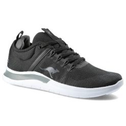 Szare Sneakersy Kangaroos Damskie Sportowe Buty. Czarne obuwie sportowe damskie KangaRoos, na wiosnę, z aplikacjami, z materiału, bez zapięcia, na fitness i siłownię. Za 179.00 zł.