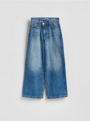 Jeansy baggy - niebieski. Niebieskie jeansy damskie Reserved, bez wzorów, z bawełny. Za 139.99 zł.