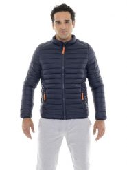 Kurtka puchowa z pełny zamek błyskawiczny na co dzień. Czarne kurtki męskie LEONE 1947 APPAREL, s, bez wzorów, z puchu, bez kaptura. Za 530.46 zł.