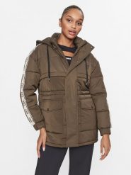 Guess Kurtka przejściowa V2BL09 WF330 Brązowy Regular Fit. Brązowe kurtki damskie Guess, xl, z aplikacjami, z bawełny, bez kaptura. Za 339.99 zł.