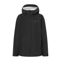 Kurtka przeciwdeszczowa damska Marmot Minimalist. Czarne kurtki sportowe damskie Marmot, xs, bez wzorów, bez ramiączek, bez kaptura, trekkingowe. Za 389.99 zł.