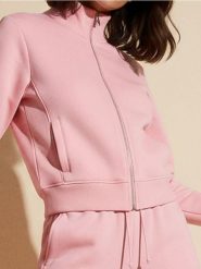 Gładka bluza ze stójką - różowy. Czerwone bluzy damskie Sinsay, l, bez wzorów, bez ramiączek, bez kaptura. Za 39.99 zł.