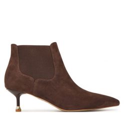 Botki Liu Jo. Brązowe botki damskie Liu Jo, bez wzorów, bez obcasa, na szpilce, bez zapięcia. Za 829.99 zł.