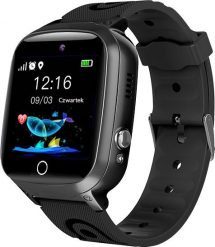 Smartwatch GoGPS K17 Czarny (K17BK). Czarne zegarki smartwatch GoGPS, bez wzorów. Za 299.00 zł.