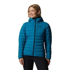 Damska kurtka z zamkiem błyskawicznym Mountain Hardwear Deloro Down. Niebieskie kurtki sportowe damskie MOUNTAIN HARDWEAR, bez wzorów, z puchu, bez ramiączek, bez kaptura, trekkingowe. W wyprzedaży za 1,088.50 zł.