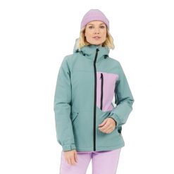 Damska kurtka narciarska Protest Salut. Niebieskie kurtki sportowe damskie Protest, na zimę, bez wzorów, bez ramiączek, bez kaptura, narciarskie. Za 885.50 zł.