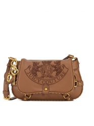 Juicy Couture Torebka BIJXT8653WVP Brązowy. Brązowe listonoszki damskie Juicy Couture, bez wzorów, bez dodatków. Za 222.99 zł.