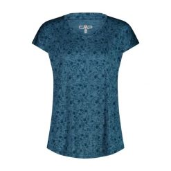 Koszulka damska turystyczna CMP 35N5496. Niebieskie bluzki damskie CMP, l, bez wzorów, sportowe, bez kołnierzyka, bez ramiączek. Za 142.10 zł.