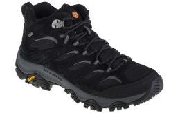 Buty trekkingowe męskie Merrell Moab 3 Mid Gtx Gore-tex. Czarne trekkingi męskie Merrell, z gore-texu, za kostkę, bez zapięcia. Za 798.00 zł.