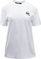 Karl Lagerfeld Koszulka damska Karl Lagerfeld. Bluzki damskie KARL LAGERFELD, bez wzorów, bez kołnierzyka, bez ramiączek. Za 389.00 zł.